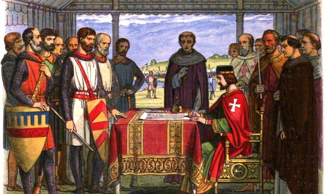 1215 King of England signs the Magna Carta